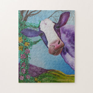 Purple Cow Jigsaw Puzzle