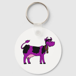 Purple Cow Key Ring