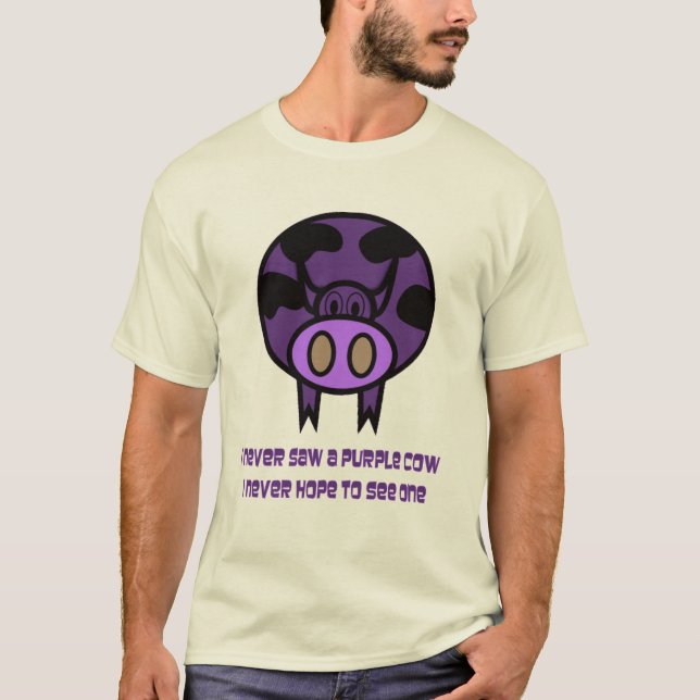 Purple Cow Mens T-Shirt (Front)