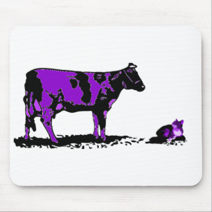 purple cow mouse pad
