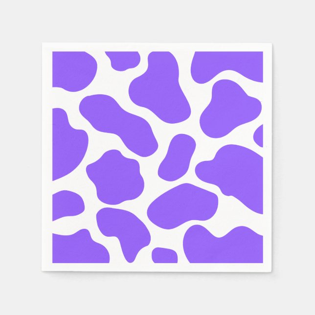 Purple Cow Print Napkins (Front)
