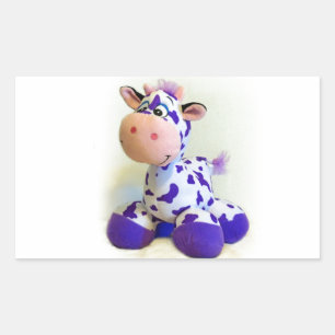 Purple Cow Rectangular Sticker