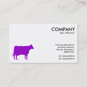 Purple Cow Symbol - White Business Card