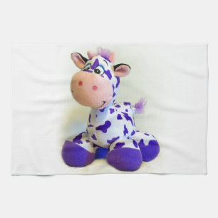 Purple Cow Tea Towel