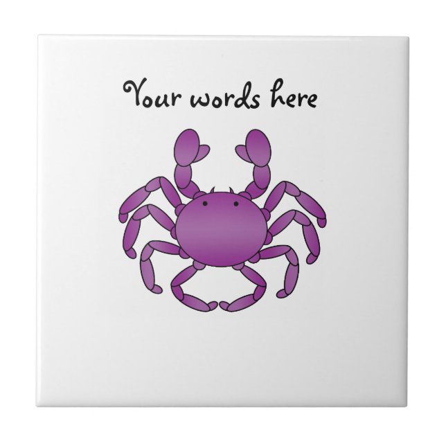 Purple crab ceramic tile (Front)