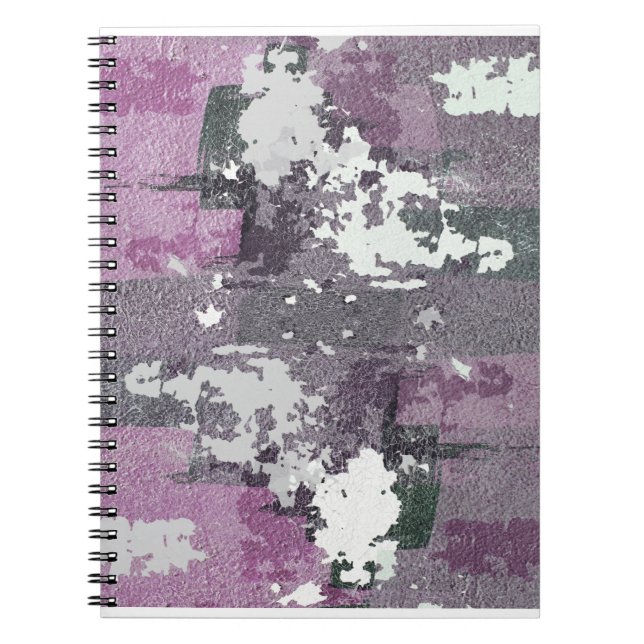 Purple Cracked Paint Notebook (Front)