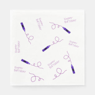 Purple Crayon Napkin