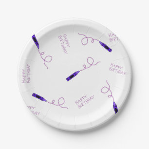 Purple Crayon Paper Plate