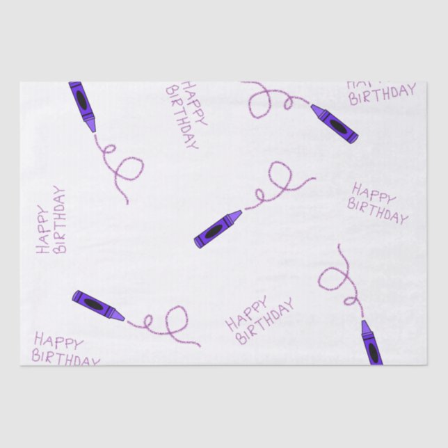Purple Crayon  Tissue Paper (Front)