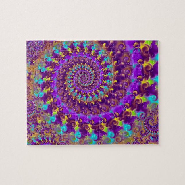 Purple Crazy Fractal Jigsaw Puzzle (Horizontal)