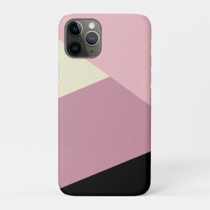 Purple & cream modern minimal abstract geometric iPhone 11 pro case