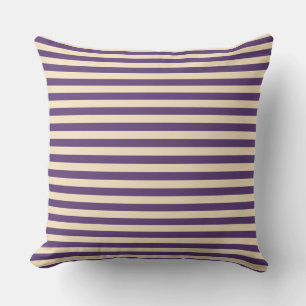 Purple Creme Stripe  Cushion