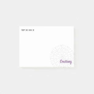 Purple Crochet Chart Post-it Notes