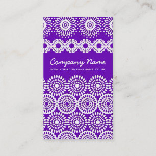 Purple Crochet Lace Flowers Business Card