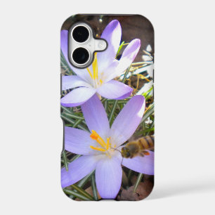 Purple Crocus and The Bee iPhone 5 case