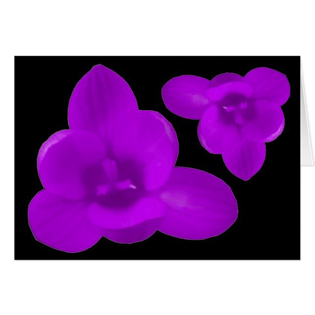 Purple Crocus Greeting Card (Front Horizontal)