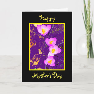 Purple Crocus Mother's Day Card