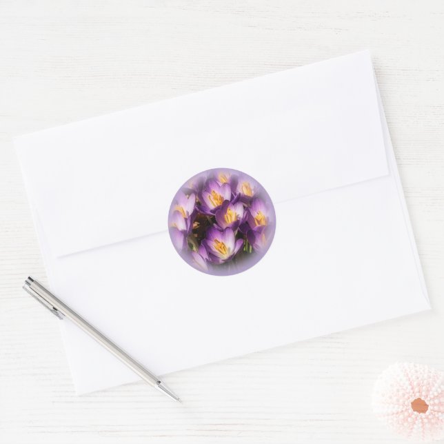 Purple Crocus Stickers (Envelope)