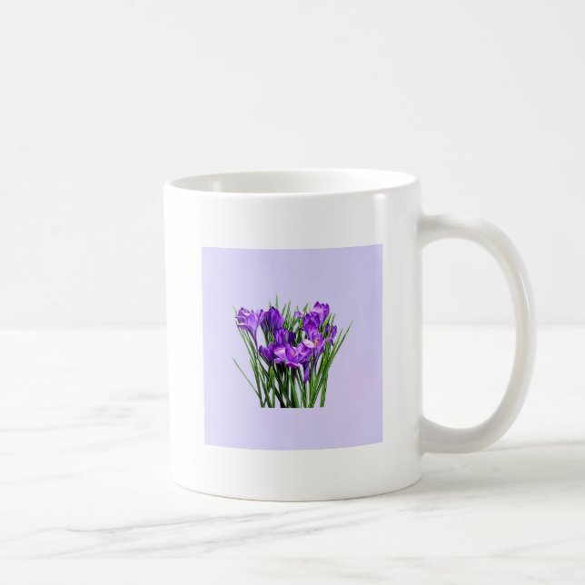 Purple Crocuses Coffee Mug (Right)