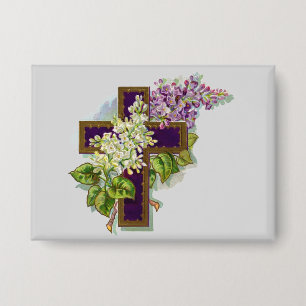 Purple Cross And Flowers