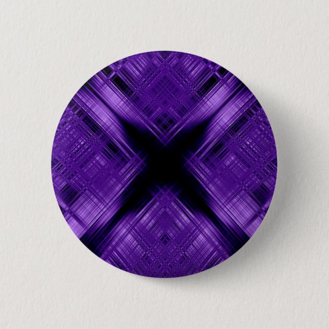 Purple cross and grid 6 cm round badge (Front)