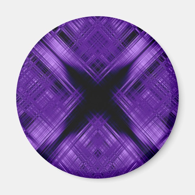 Purple cross and grid magnet (Front)