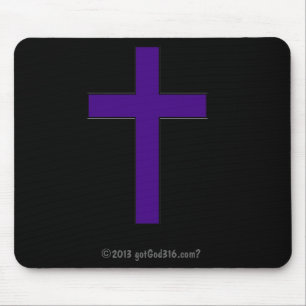 Purple Cross gotGod316.com? Mouse Pad