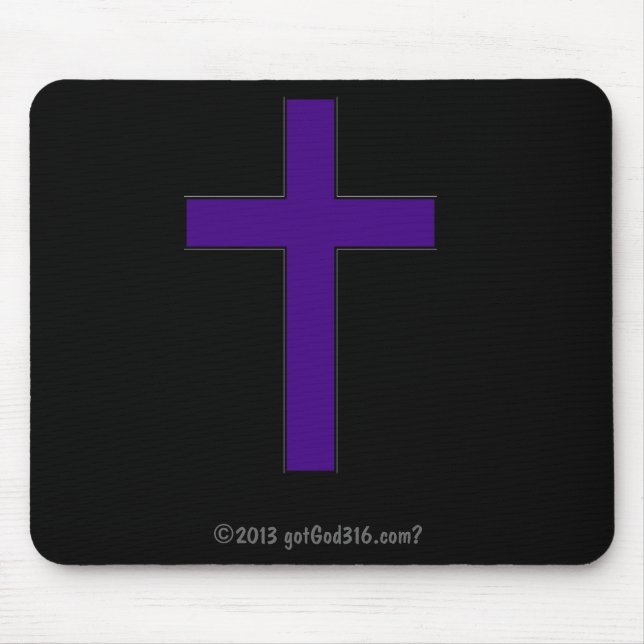 Purple Cross gotGod316.com? Mouse Pad (Front)