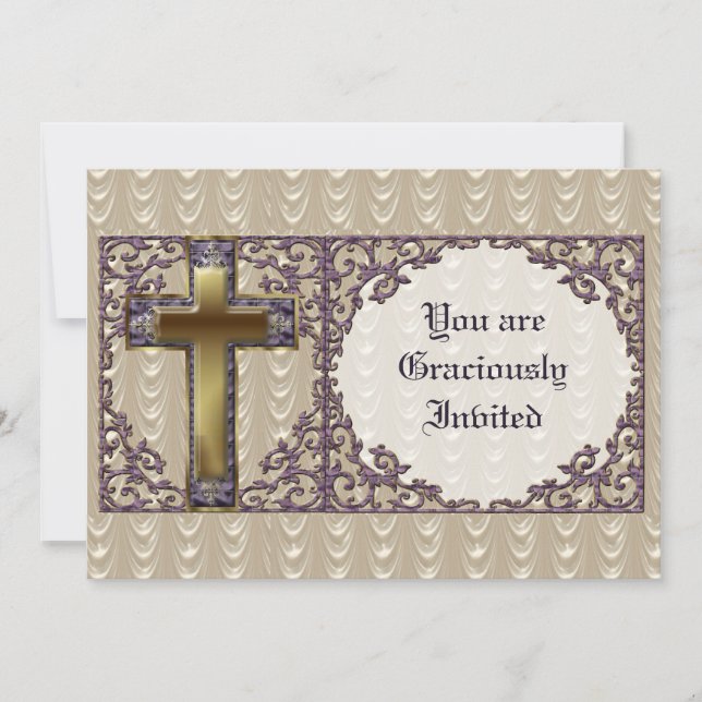 Purple Cross Invitation (Front)