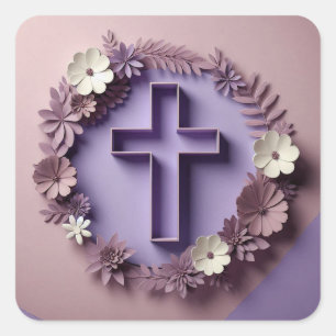 Purple Cross Sticker Ai design 