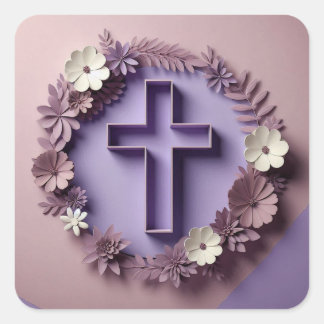 Purple Cross Sticker Ai design 