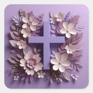 Purple Cross Sticker Ai design 