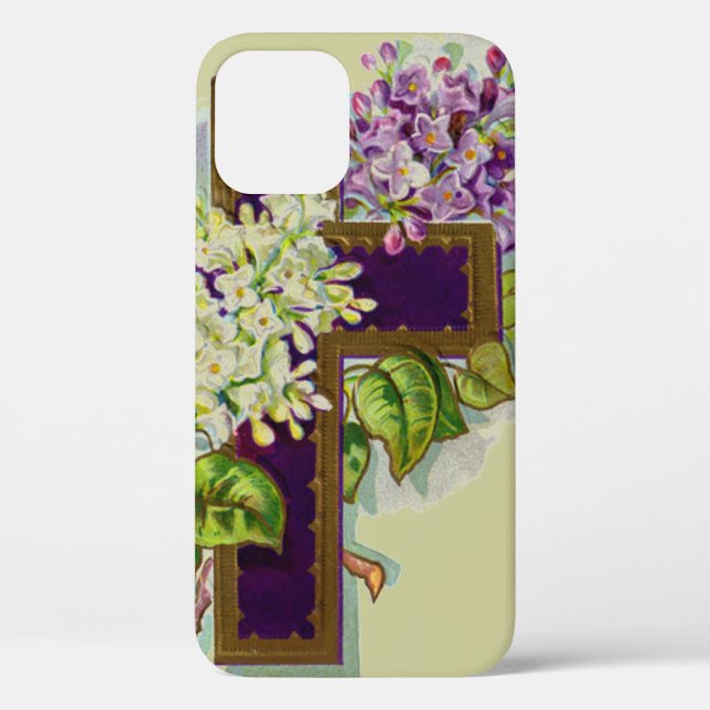 Purple Cross With Flowers Case-Mate iPhone Case (Back)