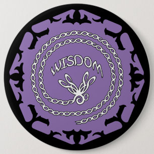 Purple Crown Chakra "Wisdom" Dragonfly 6 Cm Round Badge