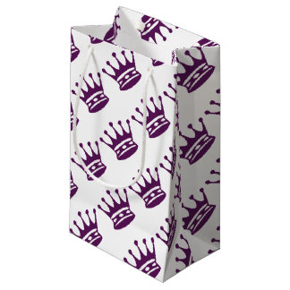 Purple Crown Gift Wrap Small Gift Bag