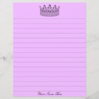 Purple Crown Stationery