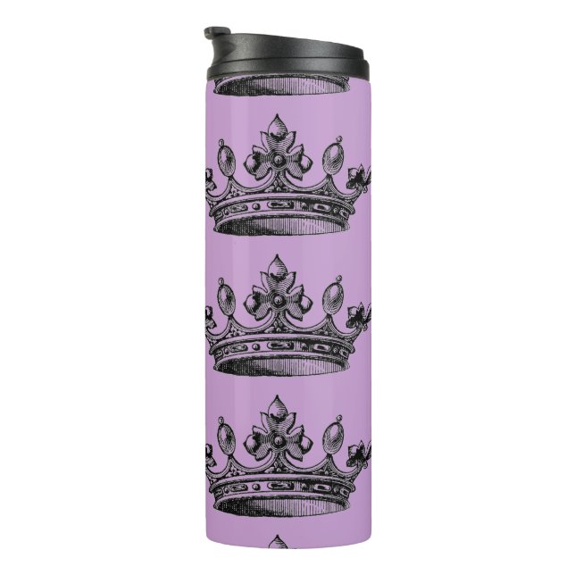 Purple Crown Thermal Hot Cold Travel Tumbler (Rotated Right)