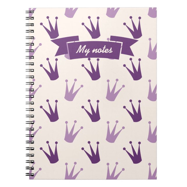 Purple Crowns Custom Notebook (Front)
