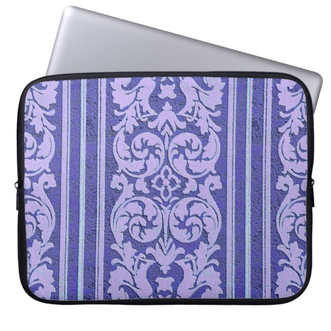 Purple crushed velvet wallpaper photo image laptop sleeve (Front)