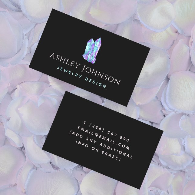 Purple Crystal Gemstone Jewellery Business Card (Creator Uploaded)