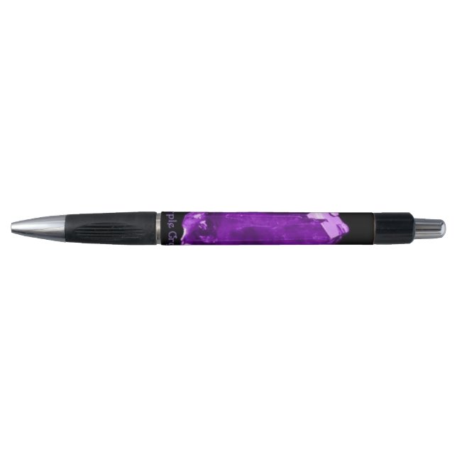 Purple Crystal Grip Pen (Front)
