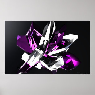 Purple Crystal Poster