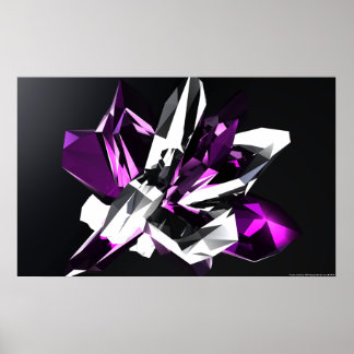 Purple Crystal Poster