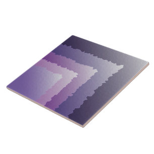 Purple crystals ceramic tile