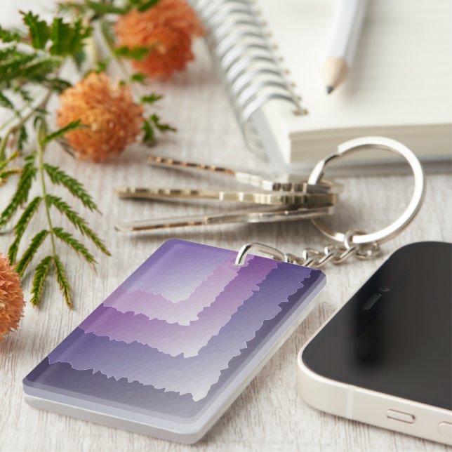 Purple crystals key ring (Front Right)