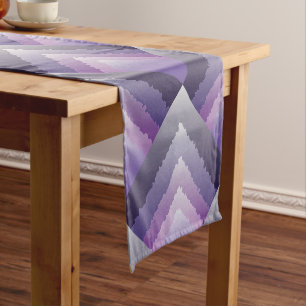 Purple crystals short table runner