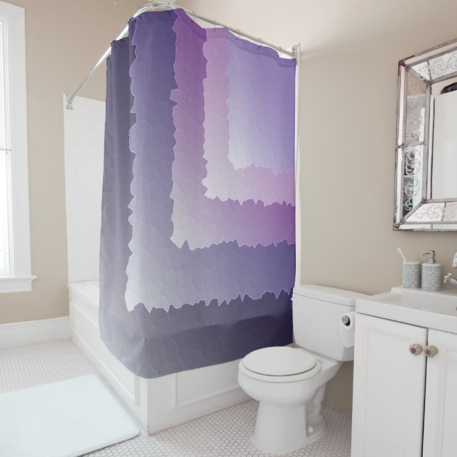Purple crystals shower curtain (In Situ)