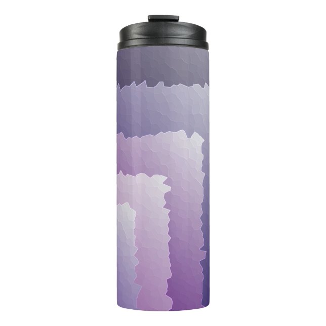 Purple crystals thermal tumbler (Front)