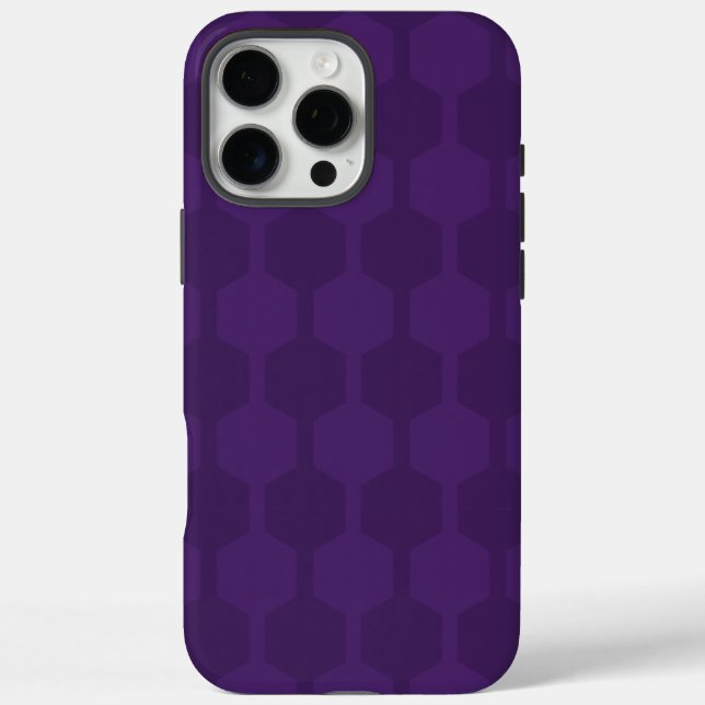 Purple Cube Lines iPhone Case (Back)