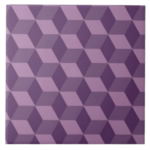 PURPLE CUBES CERAMIC TILE